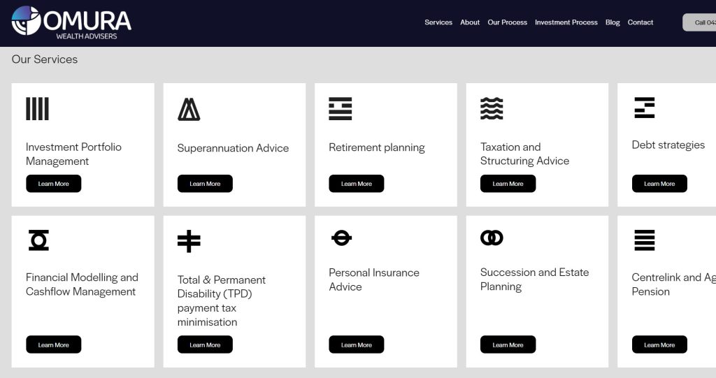 Omura old service page